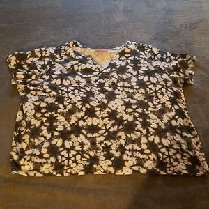 Woman Within Floral Tie Dyed Tshirt